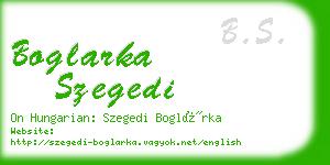 boglarka szegedi business card